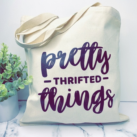 Handbags - Natural Canvas Tote Cotton Bag Size 15x16”